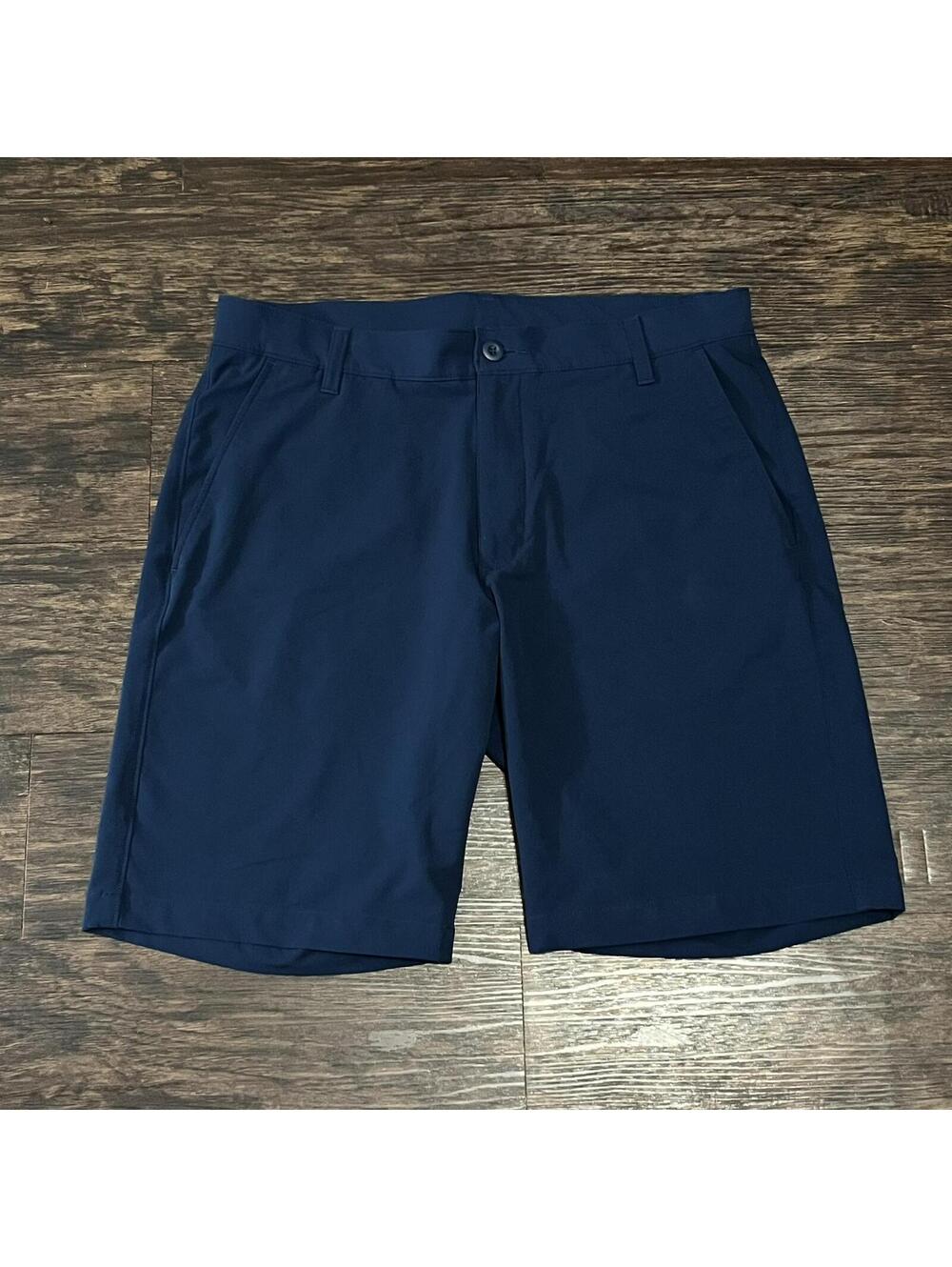 Under Armour Mens Blue Tech Golf Shorts 10" Size 36